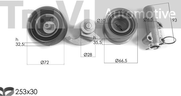 TREVI AUTOMOTIVE Комплект ремня ГРМ KD1462